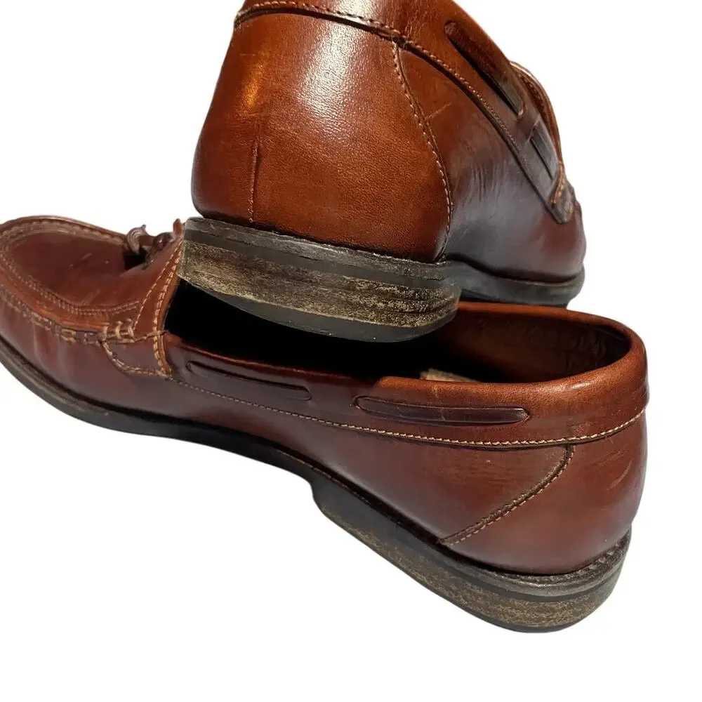 Vintage men's Johnston & MUrphy tassled slip on dress shoes  Size 10
